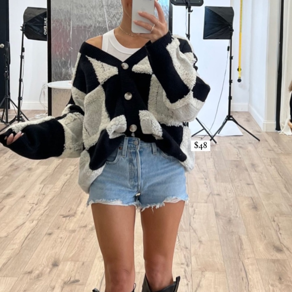 Talulah checked cardigan
